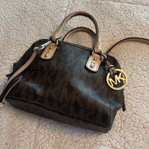 Michael Kors Brown Satchel Bag mini crossbody